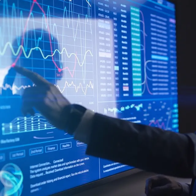 glowing blue dashboard